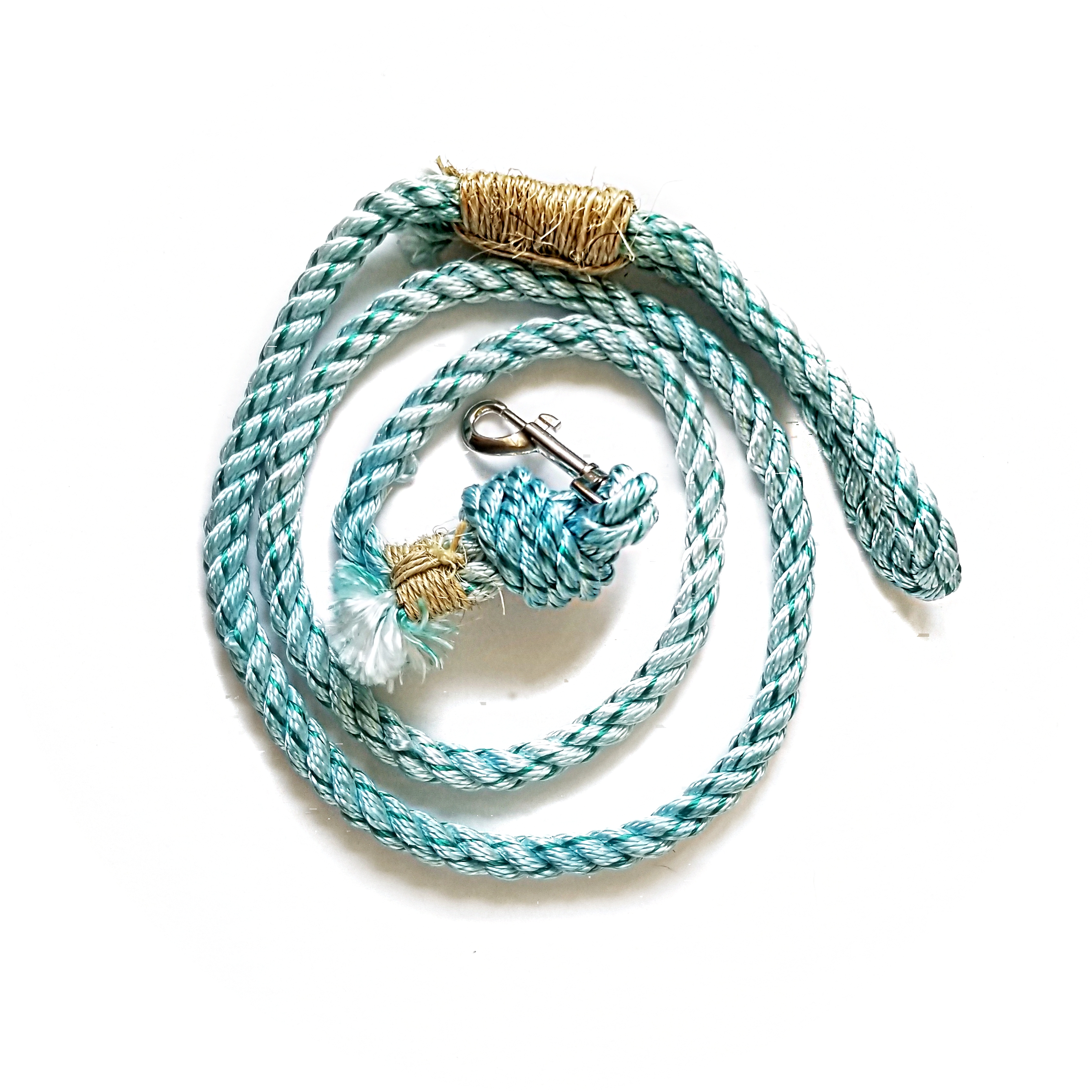 Teal Twisted Rope Leash